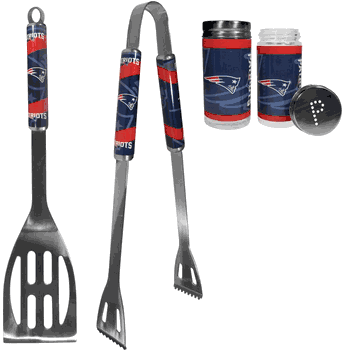 New England Patriots 2pc BBQ Set with Tailgate Salt & Pepper Shakers
