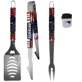 New England Patriots 3 pc BBQ Set and Chip Clip