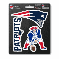 New England Patriots 3 Piece Decal Sticker Set