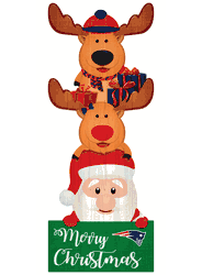 New England Patriots 31" Santa Stack Leaner