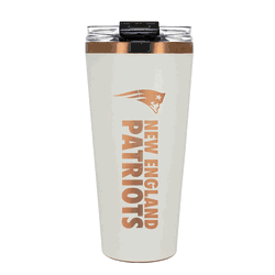 New England Patriots 32oz Crme and Copper Big Slim Tumbler with Straw