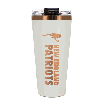 New England Patriots 32oz Crme and Copper Big Slim Tumbler with Straw