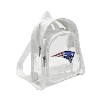 New England Patriots 3D Logo Clear Mini Backpack