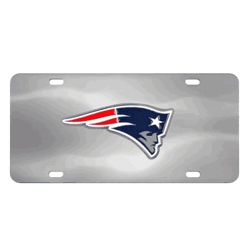 New England Patriots 3D Stainless Steel License Plate