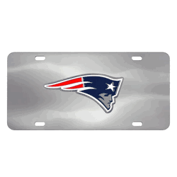 New England Patriots 3D Stainless Steel License Plate
