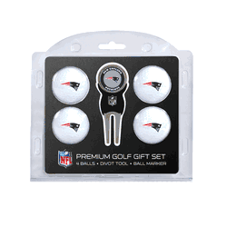 New England Patriots 4 Ball Gift Set + Divot Tool & Marker