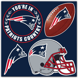 New England Patriots 4 Piece Magnet Set