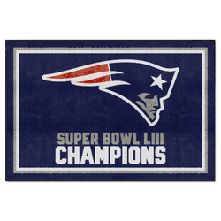 New England Patriots 5ft. x 8 ft. Plush Area Rug, 2019 Super Bowl LIII Champions