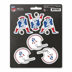 New England Patriots 6 Count Mini Decal Sticker Pack