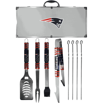 New England Patriots 8 pc Tailgater BBQ Set