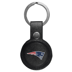New England Patriots AirTag Compatible Leather Key Chain
