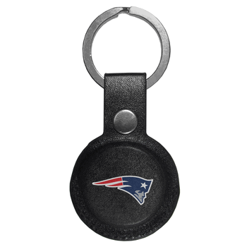 New England Patriots AirTag Compatible Leather Key Chain
