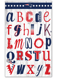 New England Patriots Alphabet 11x19 Sign