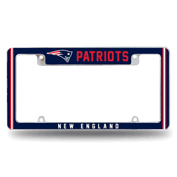 New England Patriots Alternate Design All Over Chrome Frame