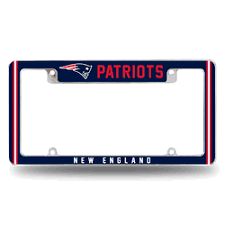New England Patriots Alternate Design All Over Chrome Frame