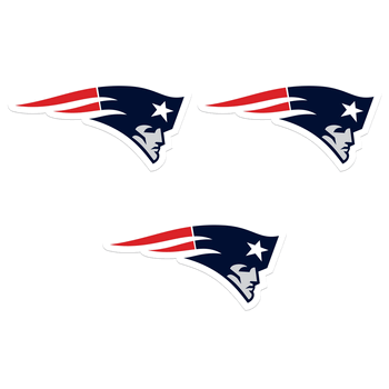 New England Patriots Auto Decal 3 Pack
