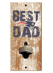 New England Patriots Best Dad Bottle Opener  Wood Sign