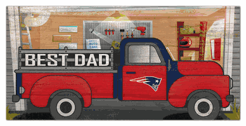 New England Patriots Best Dad Truck 6x12 Sign