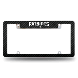 New England Patriots Black 12" x 6" Chrome All Over Automotive License Plate Frame