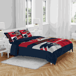 New England Patriots Block Logo 3 Piece Full/Queen Bed in a Bag