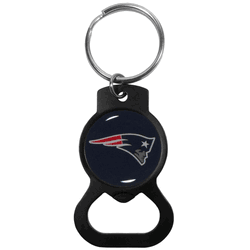 New England Patriots Bottle Opener Key Chain, Black