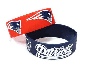 New England Patriots Bracelets 2 Pack Wide