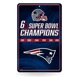 New England Patriots Champ 11" x 17" Home Decor Sign