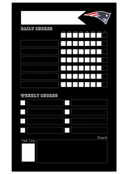 New England Patriots Chore Chalk Board 11x19 Sign