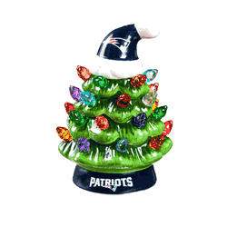 New England Patriots Christmas Tree 4 Inch LED Tabletop