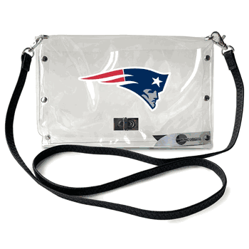 New England Patriots Clear Envelope Purse STRAP