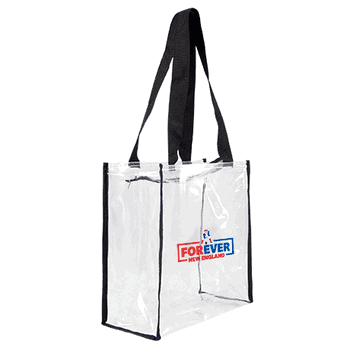 New England Patriots Clear Square Stadium Tote