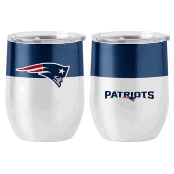 New England Patriots Colorblock 16oz Stainless Curved Beverage
