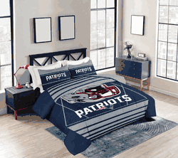 New England Patriots Crosser Bedding Comforter Set F/Q