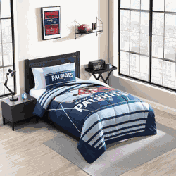 New England Patriots Crosser Bedding Comforter Set Twin