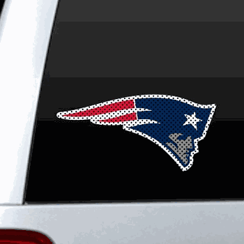 New England Patriots Diecut Window Film