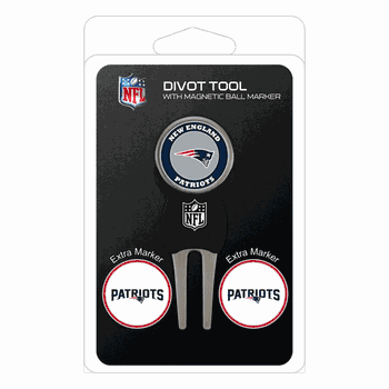 New England Patriots Divot Tool Pack - Signature tool w/ 3 markers