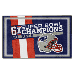 New England Patriots Dynasty 4ft. x 6ft. Plush Area Rug