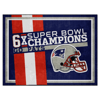 New England Patriots Dynasty 8ft. x 10ft. Plush Area Rug