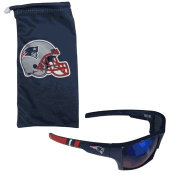 New England Patriots Edge Wrap Sunglass and Bag Set