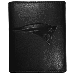 New England Patriots Embossed Leather Tri-fold Wallet