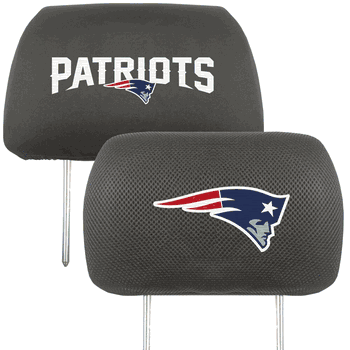 New England Patriots Embroidered Head Rest Cover Set - 2 Pieces