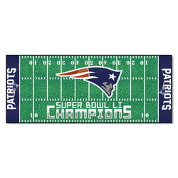 New England Patriots Field Runner Mat - 30in. x 72in., 2017 Super Bowl LI Champions