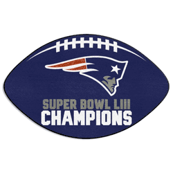 New England Patriots Football Rug - 20.5in. x 32.5in., 2019 Super Bowl LIII Champions