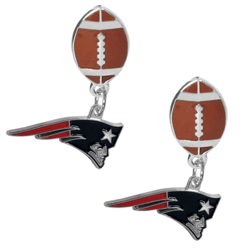 New England Patriots Football Stud Earrings