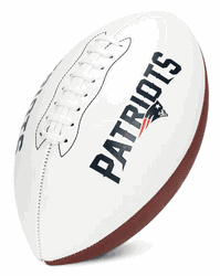 New England Patriots Franklin NFL Team Signature Autograph White Panel Football