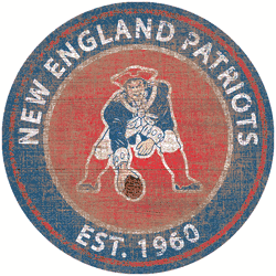 New England Patriots Heritage Logo Round Sign