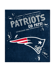 New England Patriots HSN Plush Throw 60x70