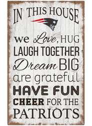 New England Patriots In This House 11x19 Sign