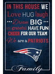 New England Patriots In This House 17x26