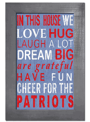 New England Patriots In This House Sign